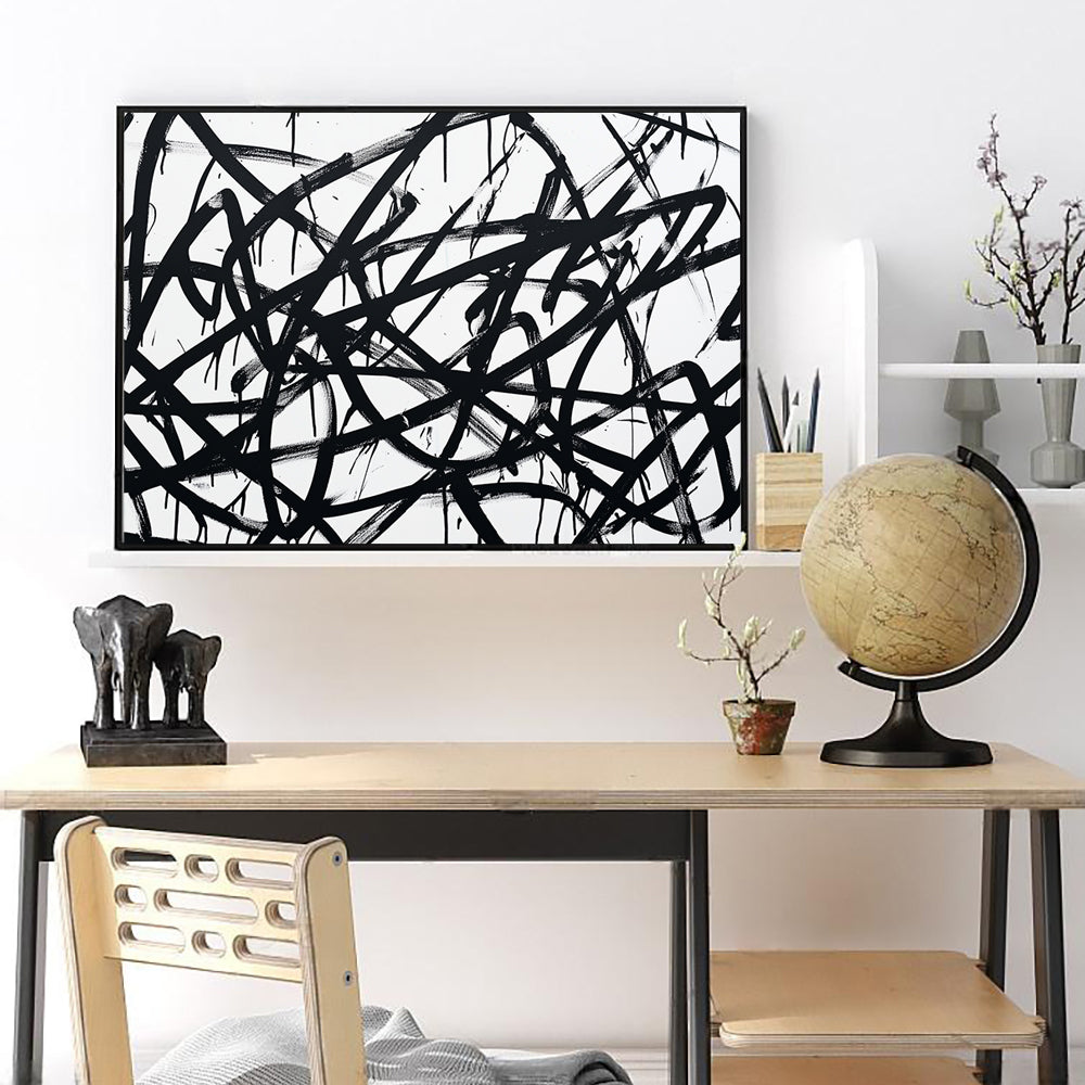 Black And White Expression Canvas Wall Art