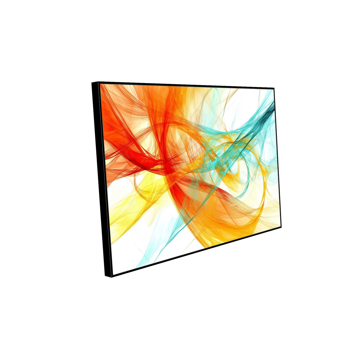 Dynamic Flow: Red, Yellow, And Blue Canvas Wall Art