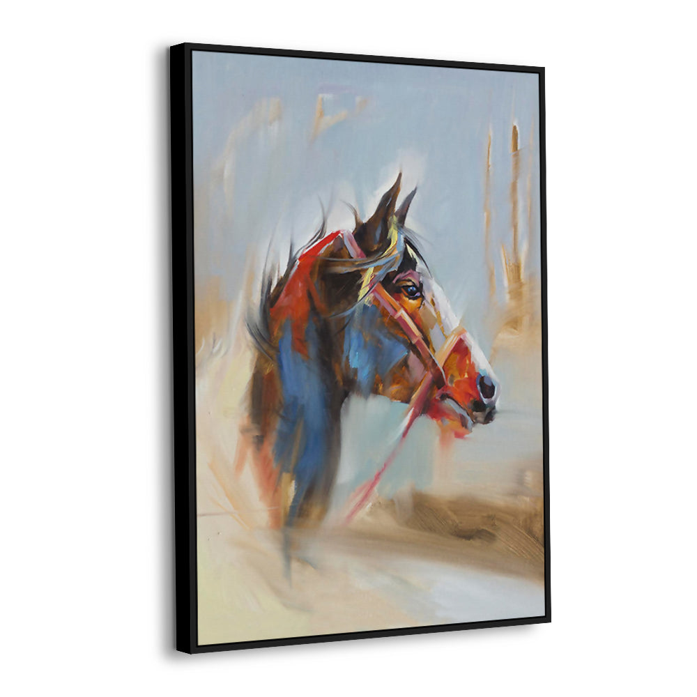 Vibrant Horse Portrait - Equine Art Canvas Wall Art