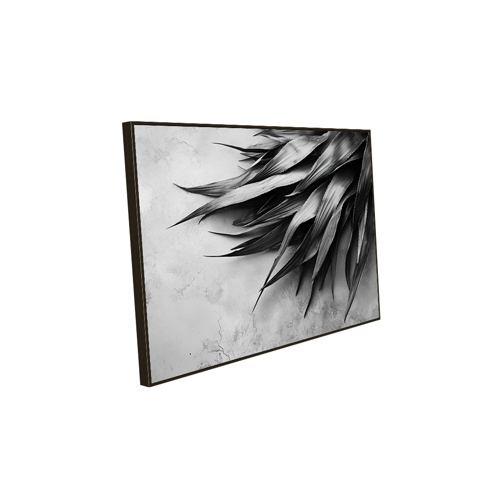 Minimalist Monochrome Botanical Canvas Wall Art