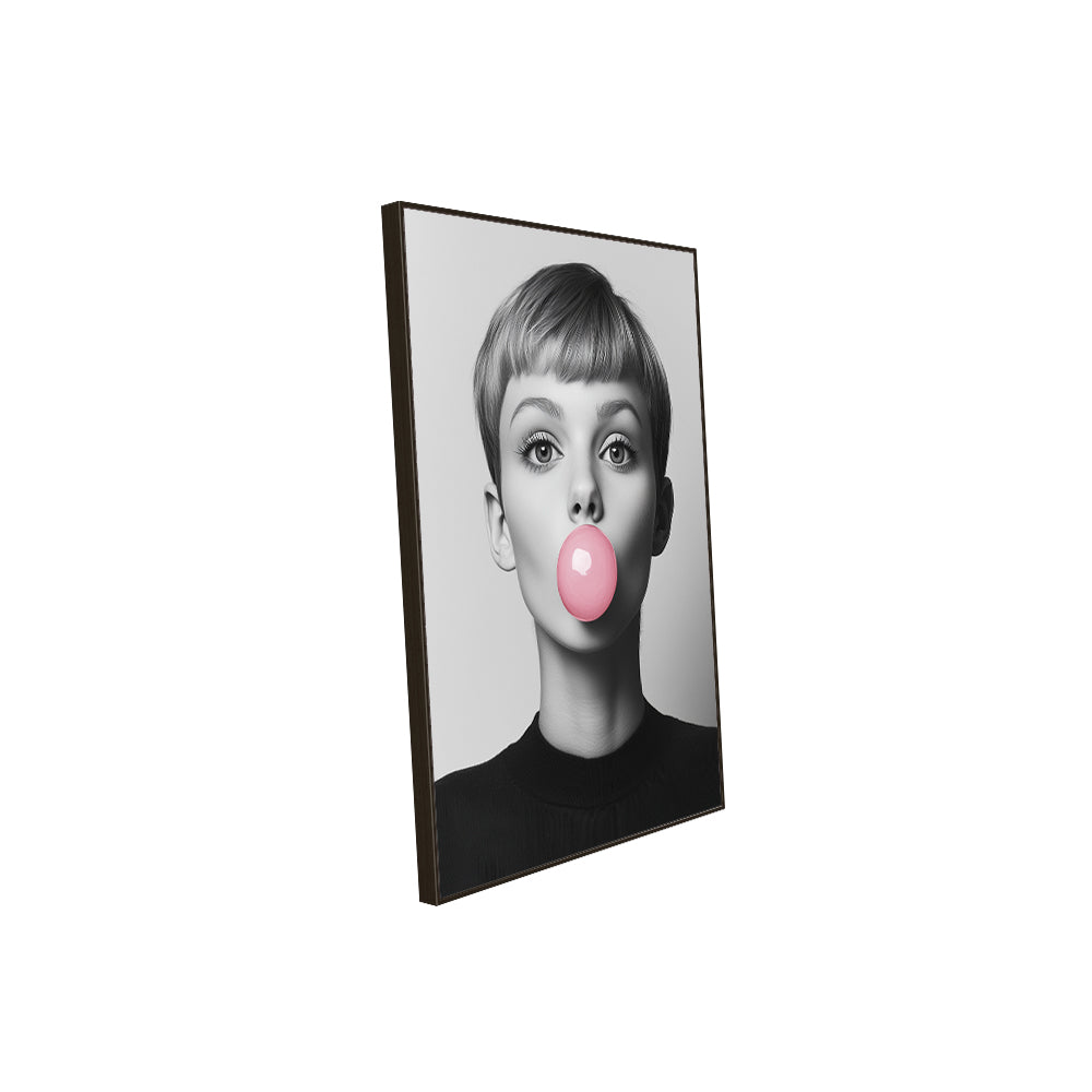 Pop Art Chic: Pink Bubblegum Canvas Wall Art