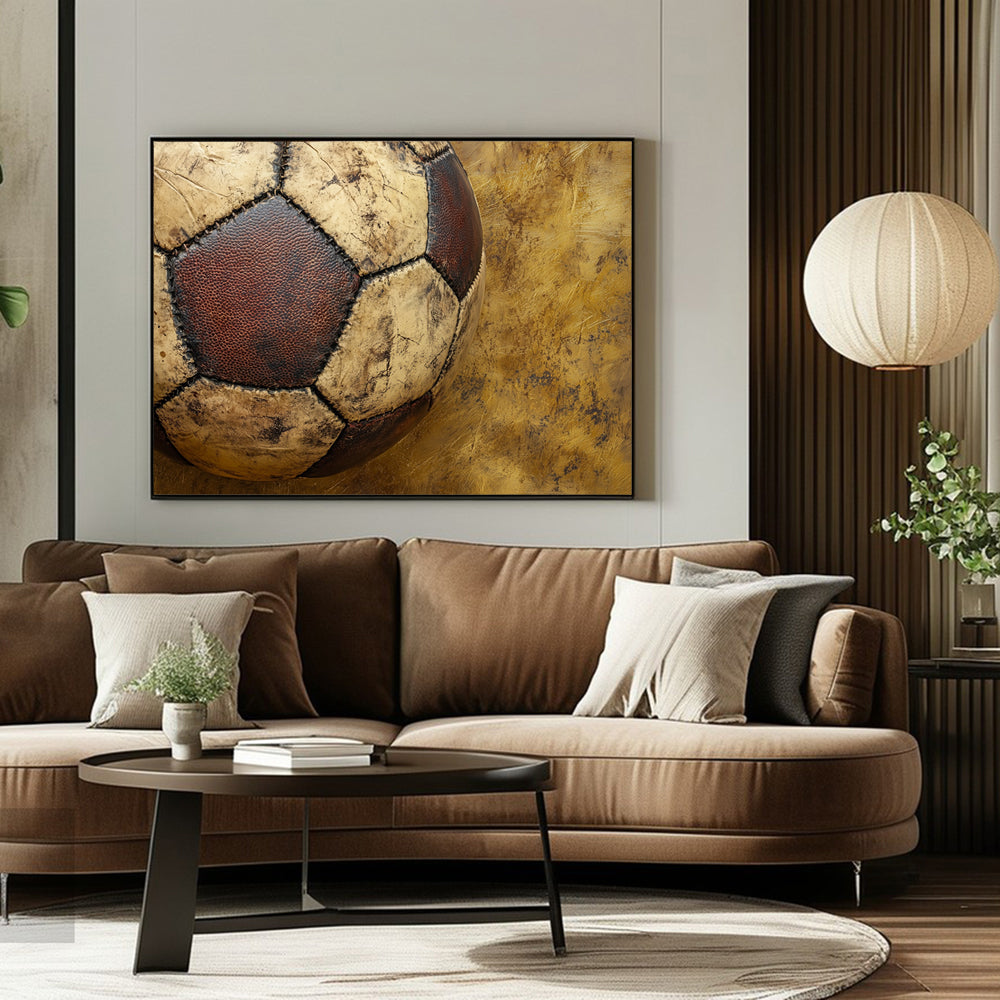 Vintage Soccer Ball Canvas Wall Art