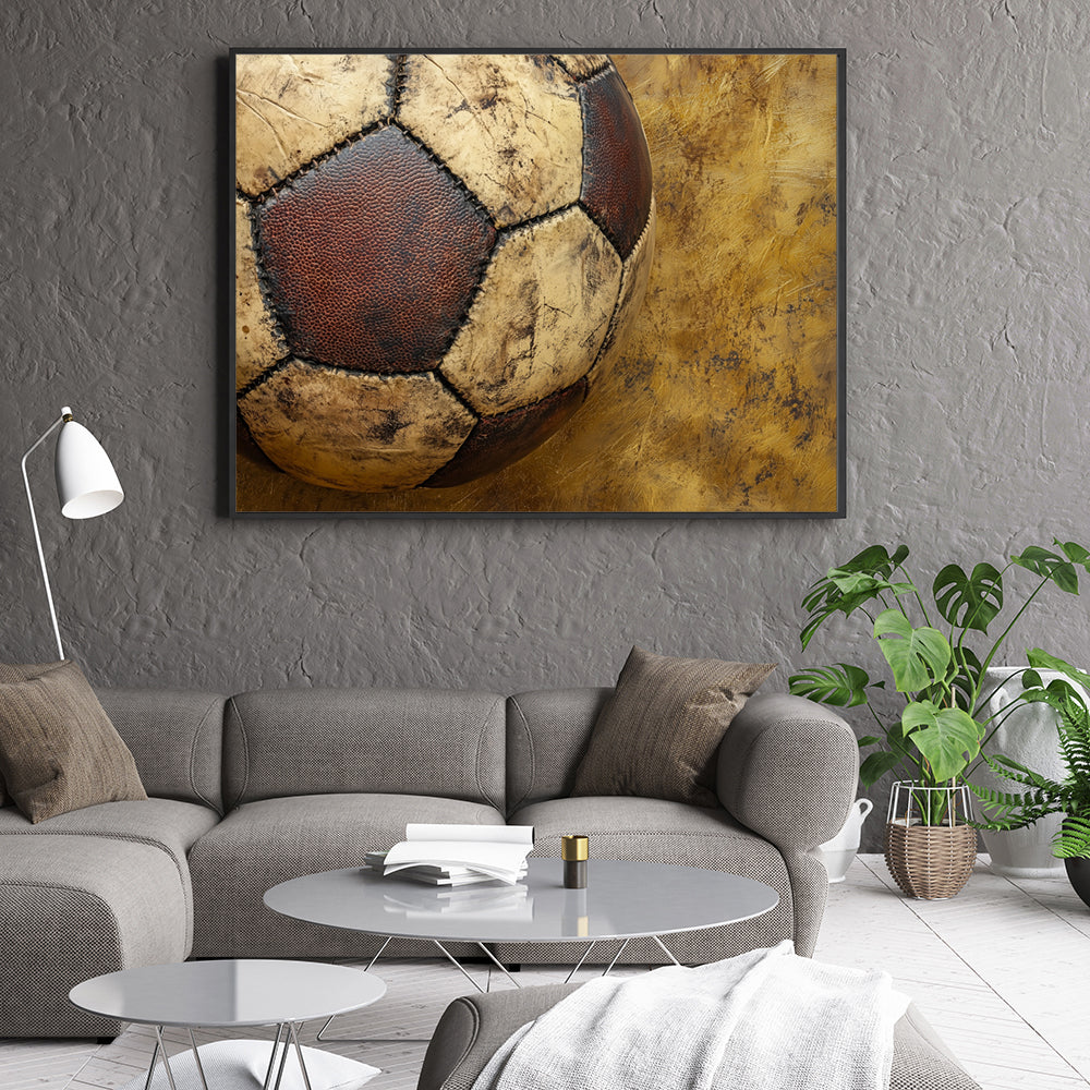 Vintage Soccer Ball Canvas Wall Art