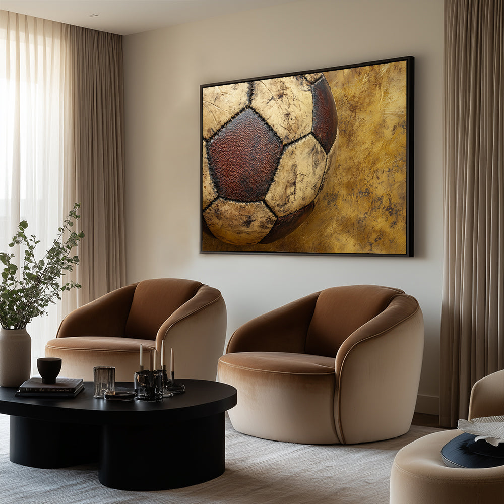 Vintage Soccer Ball Canvas Wall Art