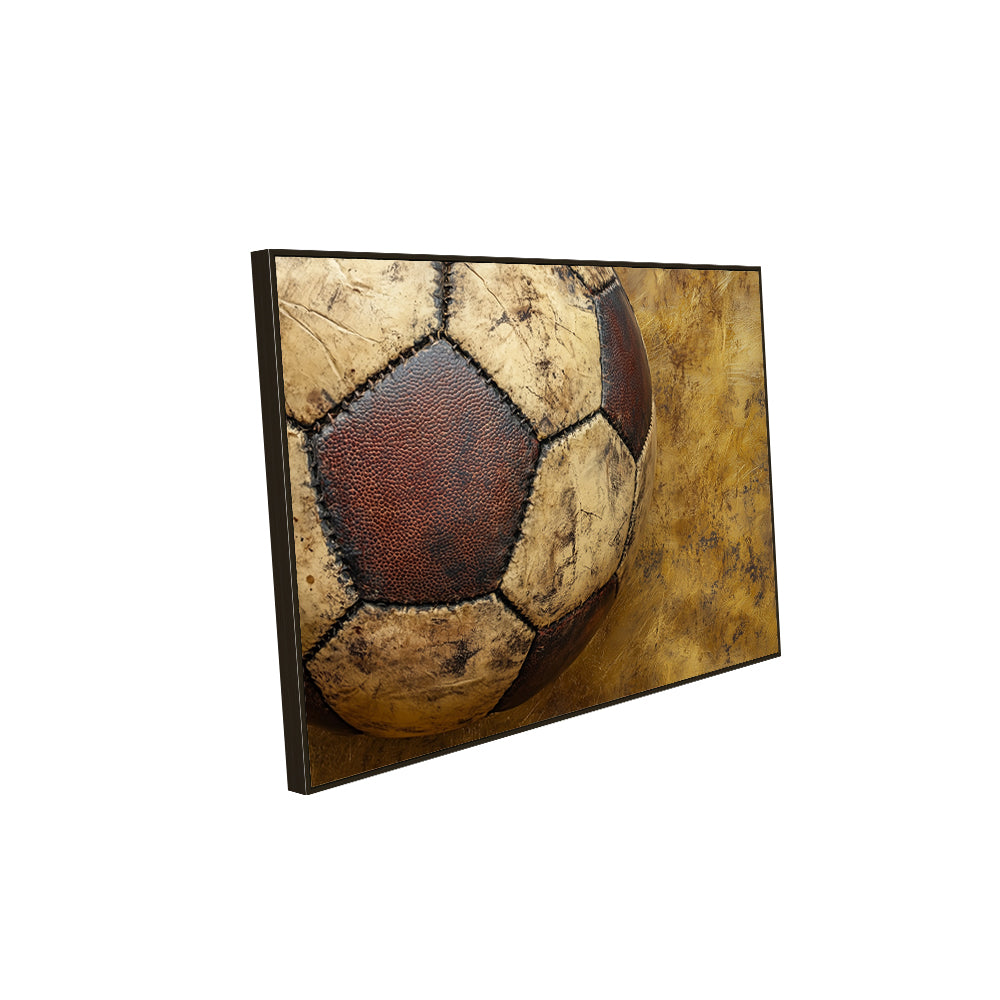 Vintage Soccer Ball Canvas Wall Art