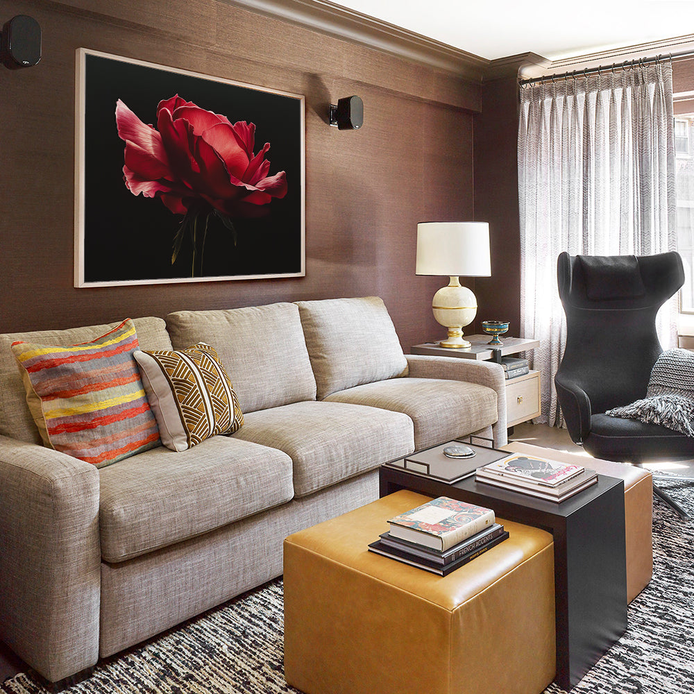 Elegant Red Rose Canvas Wall Art