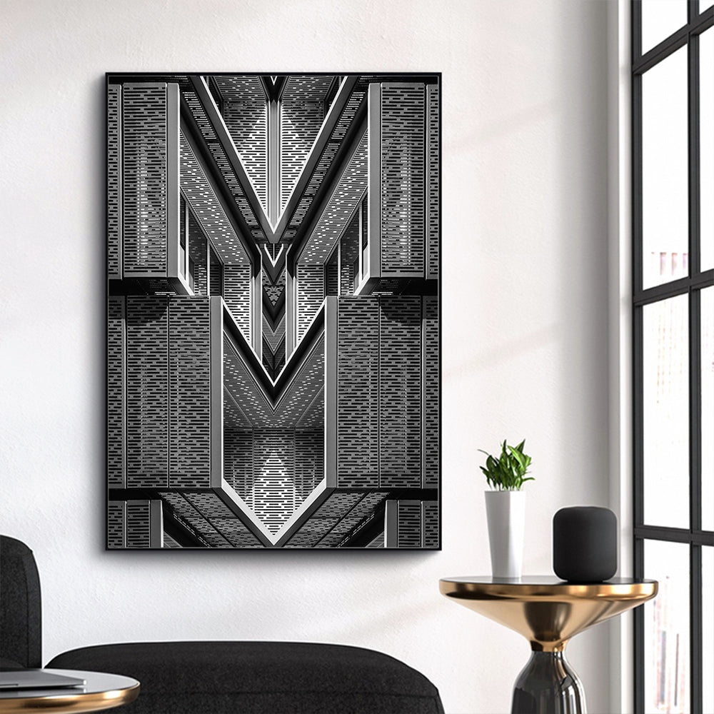 Symmetrical Fusion – Contemporary Art For Modern Spaces Canvas Wall Art