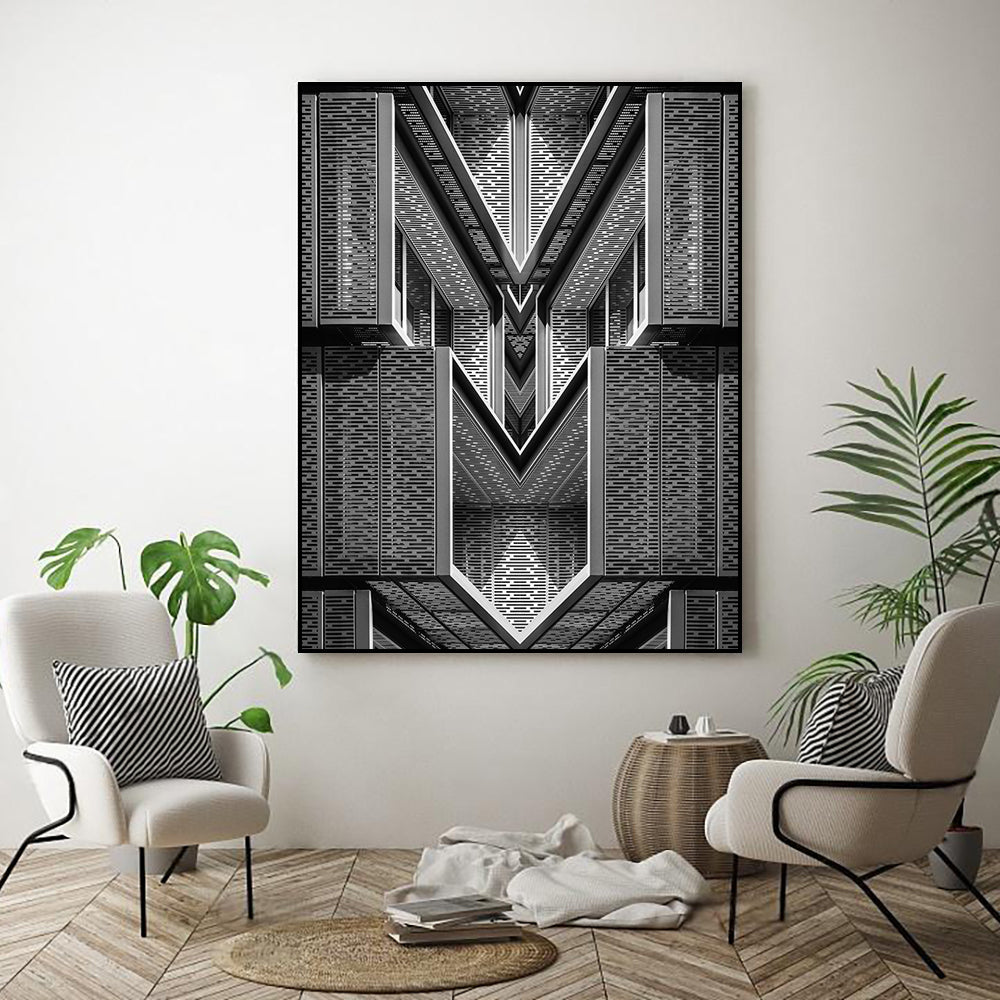 Symmetrical Fusion – Contemporary Art For Modern Spaces Canvas Wall Art