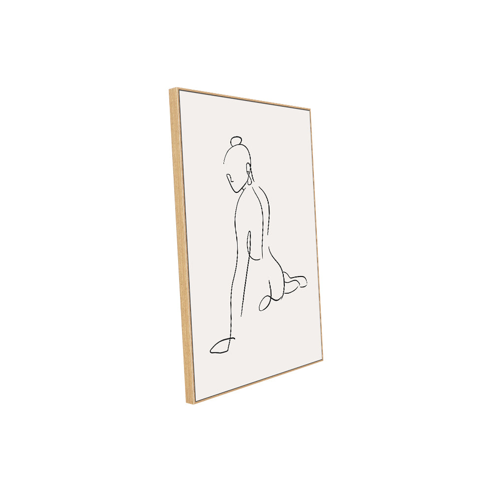 Minimalist Yoga Pose Line Art Canvas Wall Art
