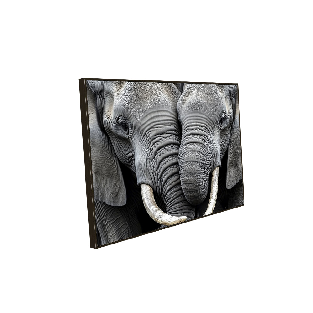 Majestic Elephant Pair Canvas Wall Art