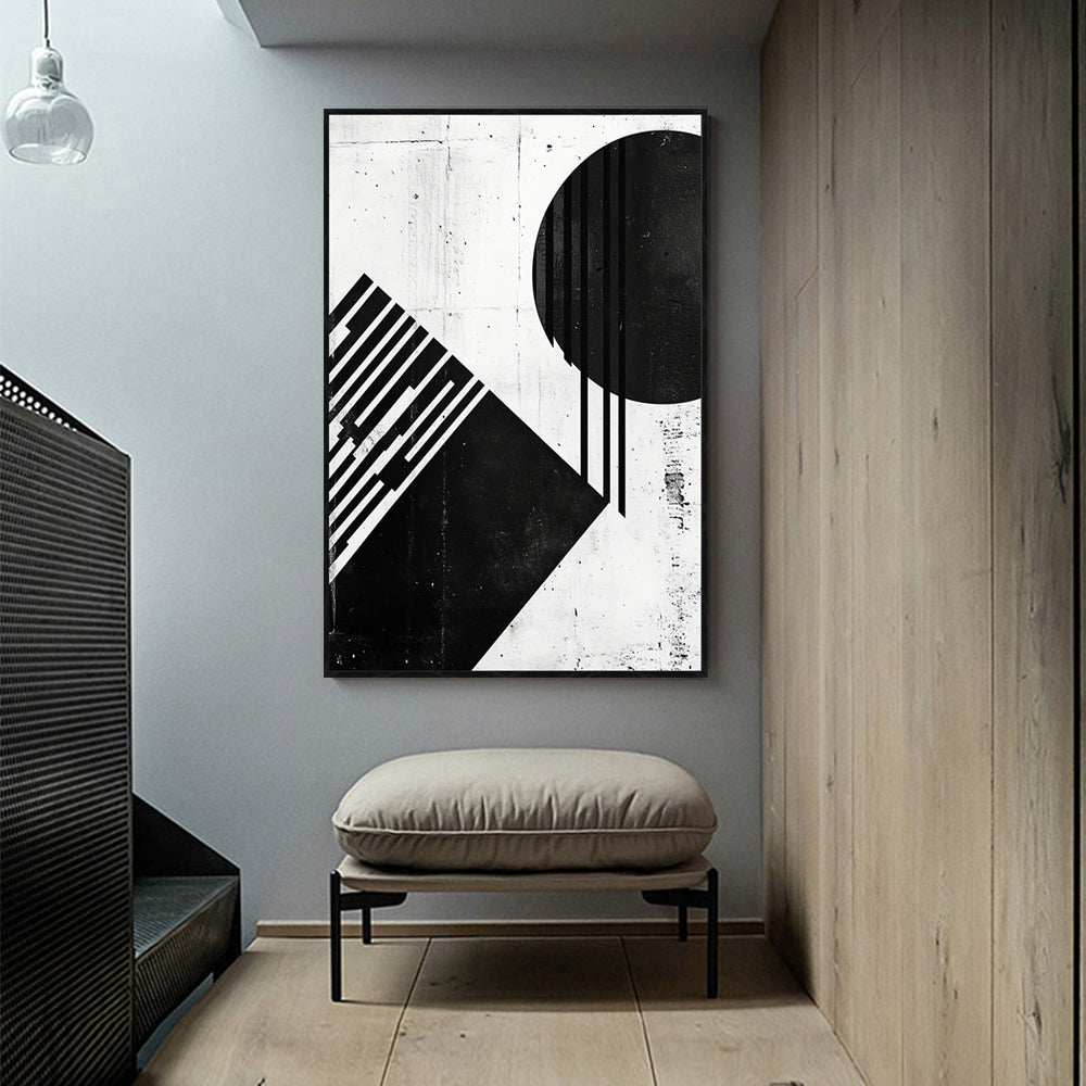 Modern Black & White Canvas Wall Art