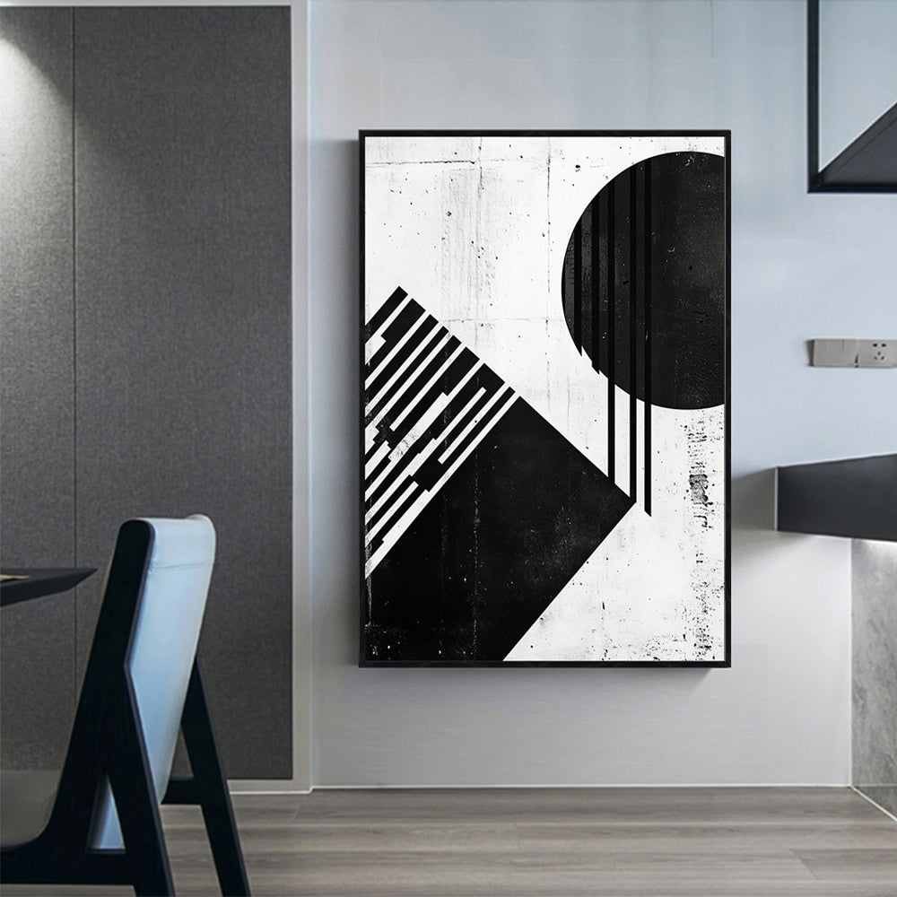 Modern Black & White Canvas Wall Art