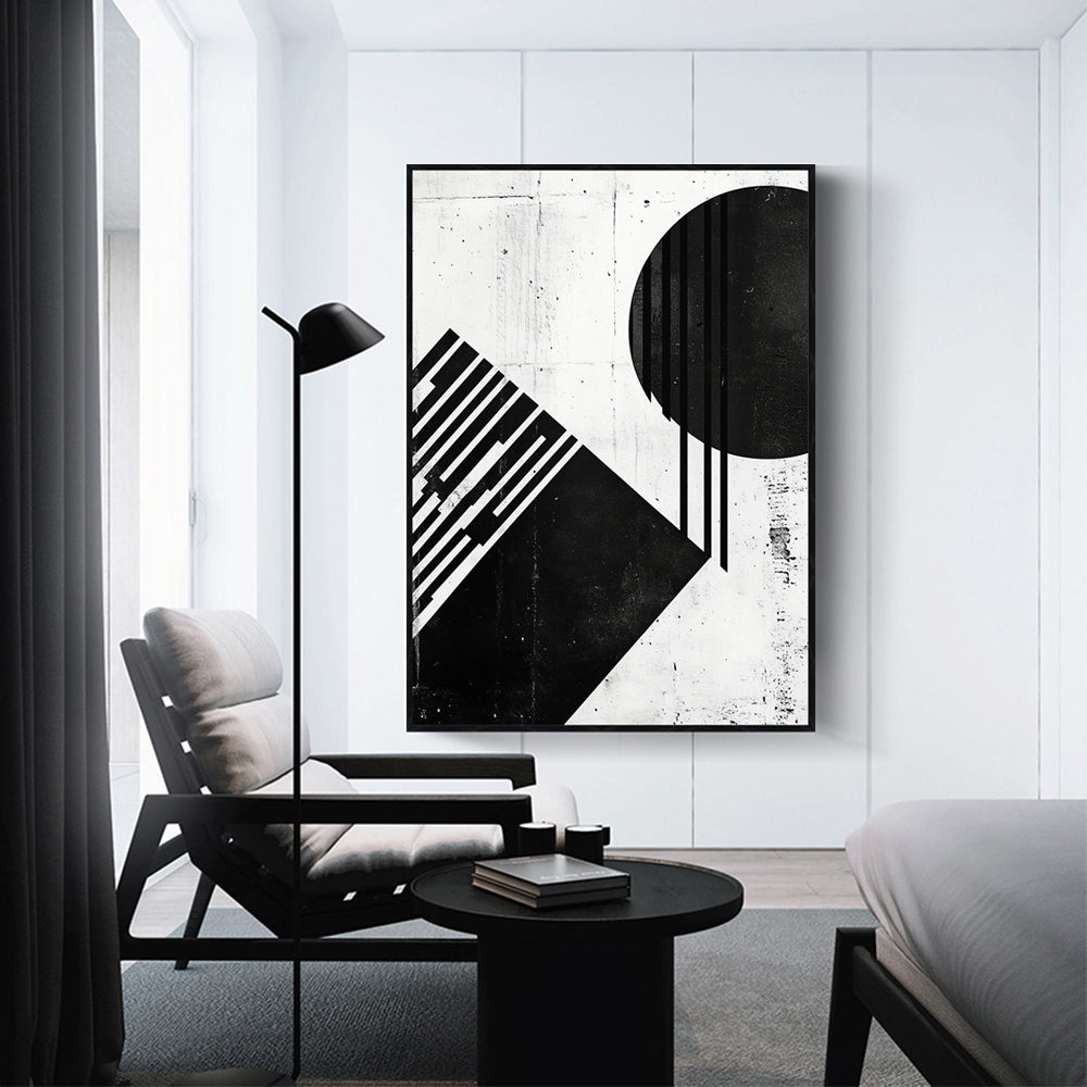 Modern Black & White Canvas Wall Art
