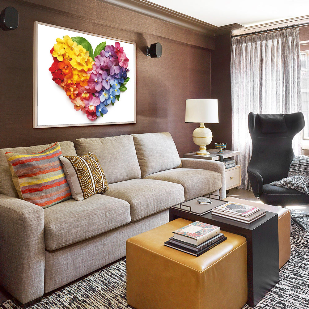 Floral Heart Canvas Wall Art