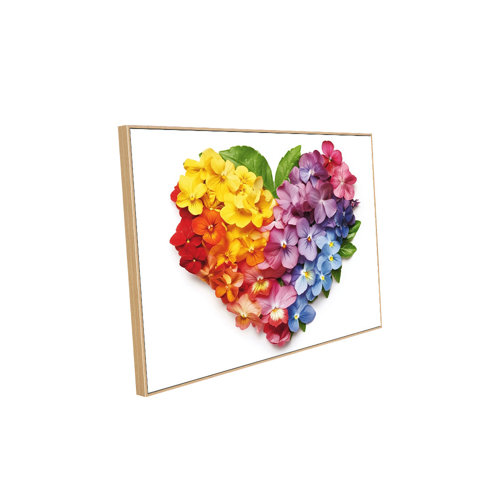 Floral Heart Canvas Wall Art