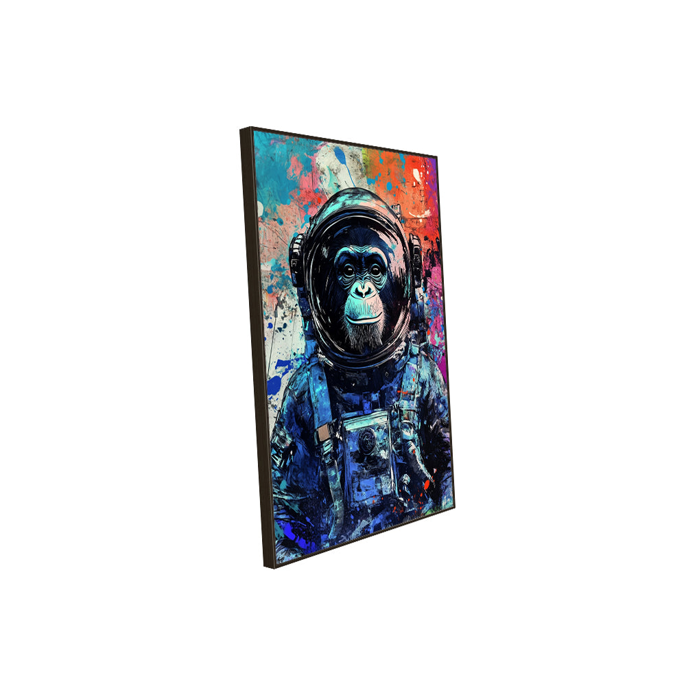 Cosmic Chimp Astronaut Canvas Wall Art