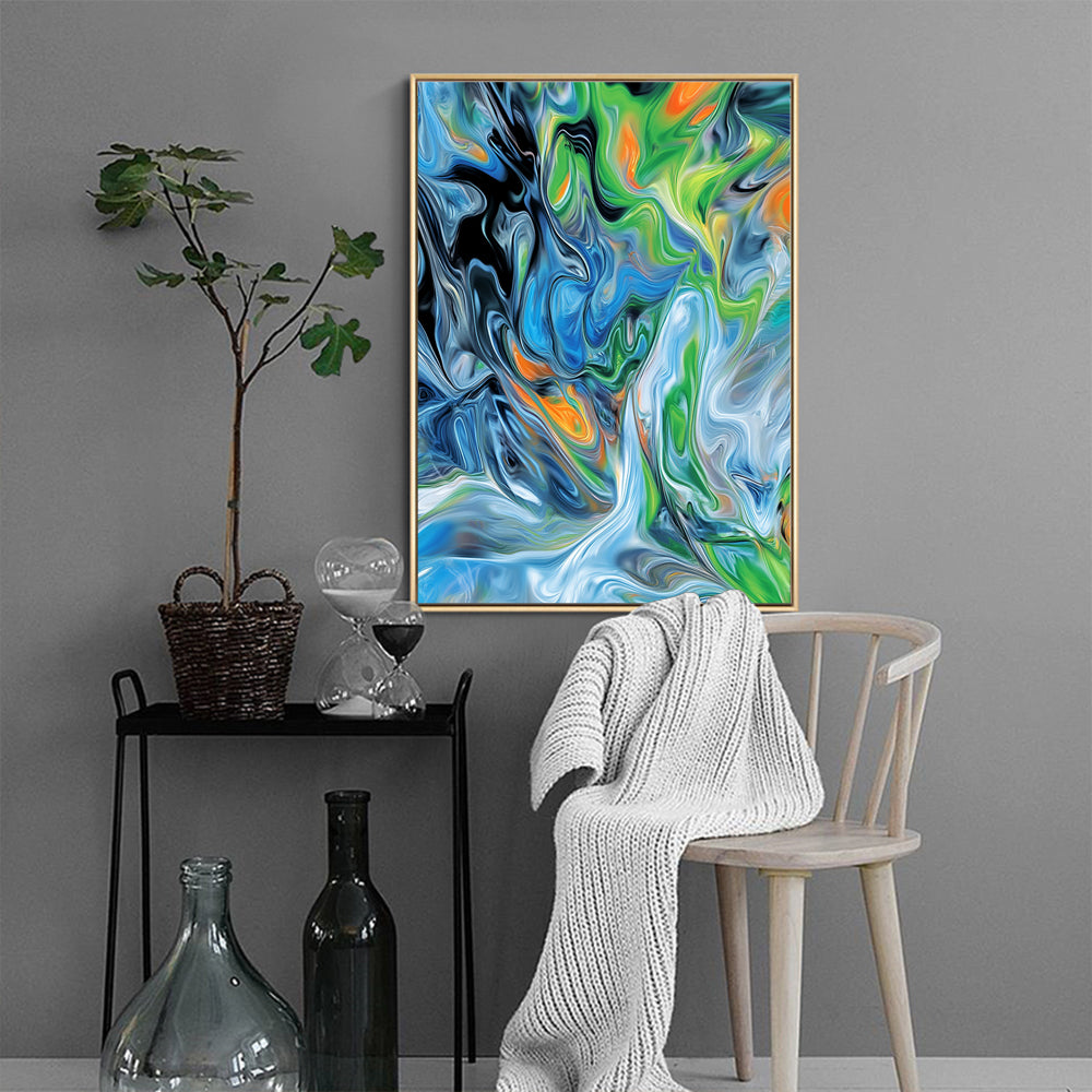 Vibrant Fluid Canvas Wall Art