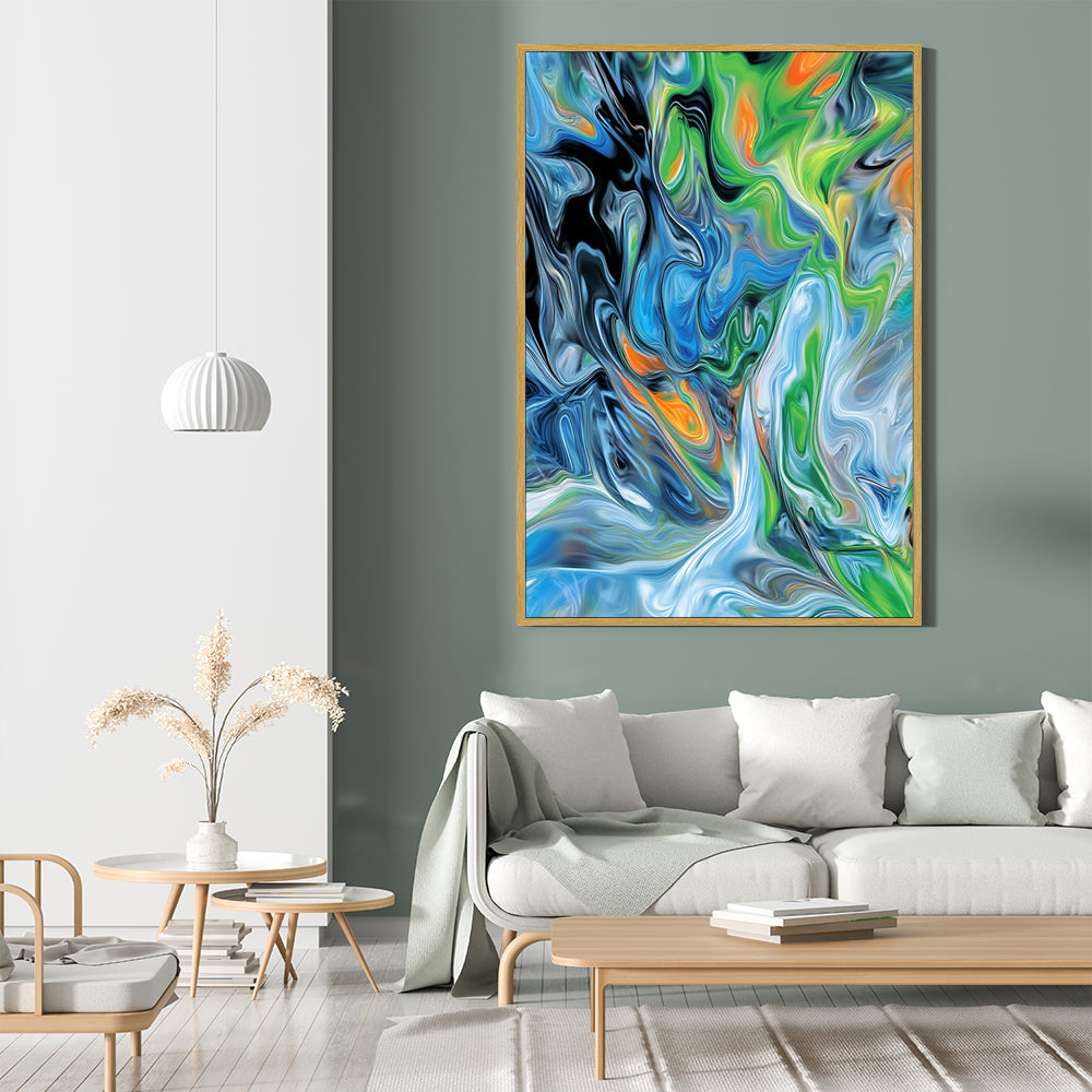 Vibrant Fluid Canvas Wall Art