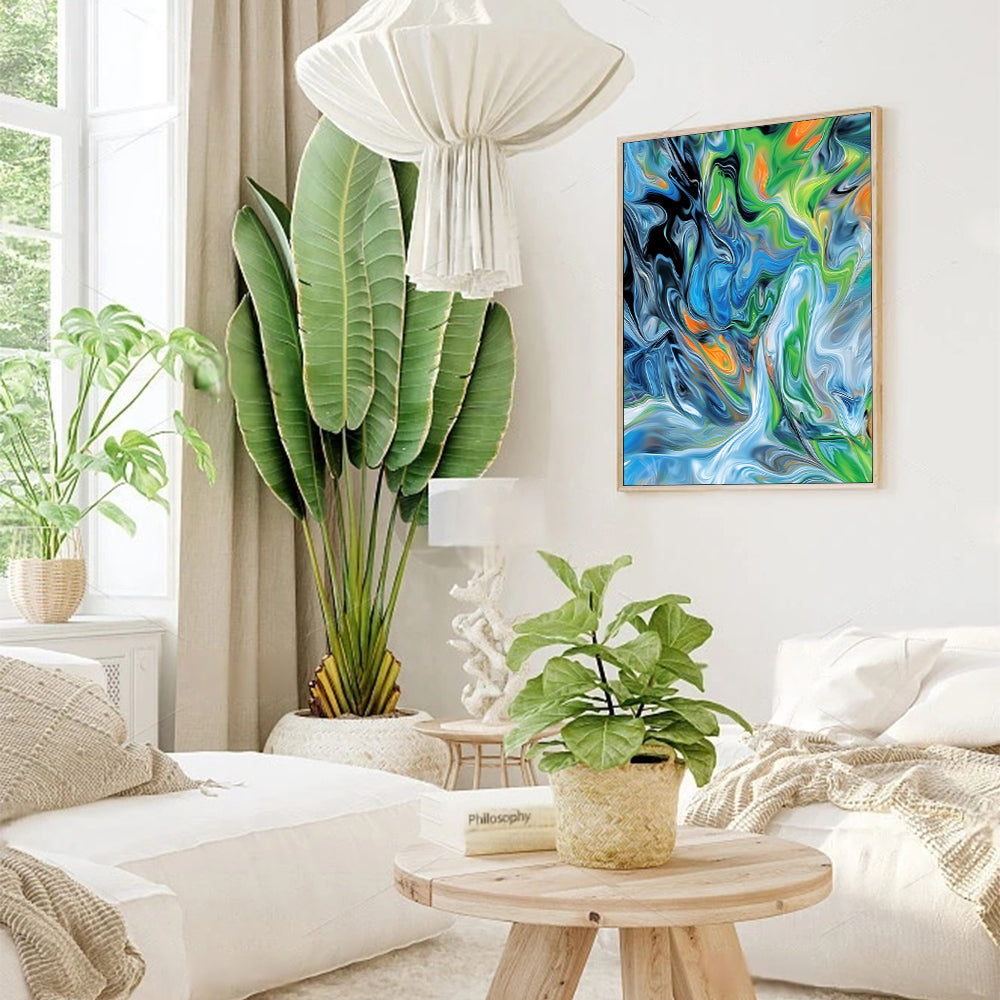 Vibrant Fluid Canvas Wall Art