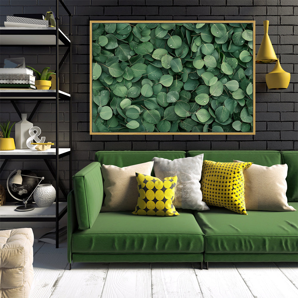 Lush Green Eucalyptus Leaves Canvas Wall Art