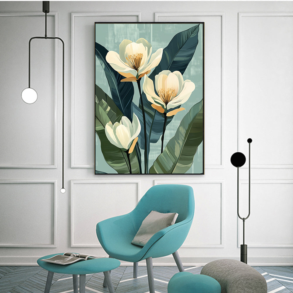 Elegant Floral Canvas Wall Art