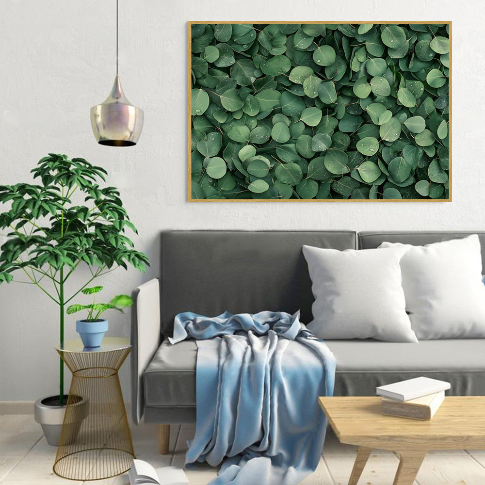 Lush Green Eucalyptus Leaves Canvas Wall Art