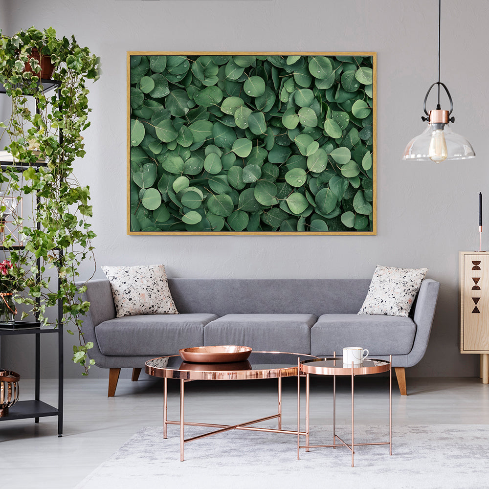 Lush Green Eucalyptus Leaves Canvas Wall Art