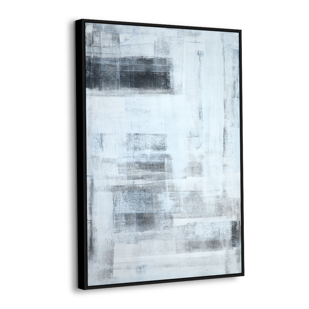 Modern Abstract White And Gray Canvas Wall Art