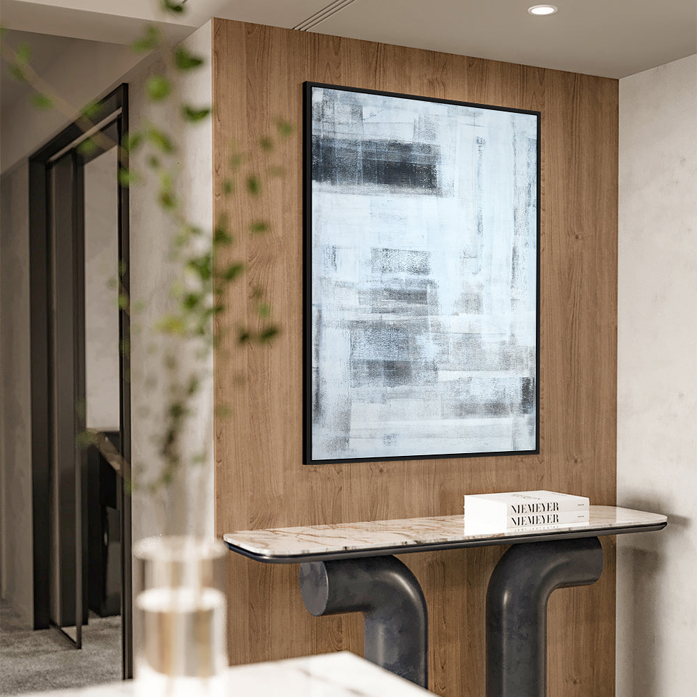 Modern Abstract White And Gray Canvas Wall Art