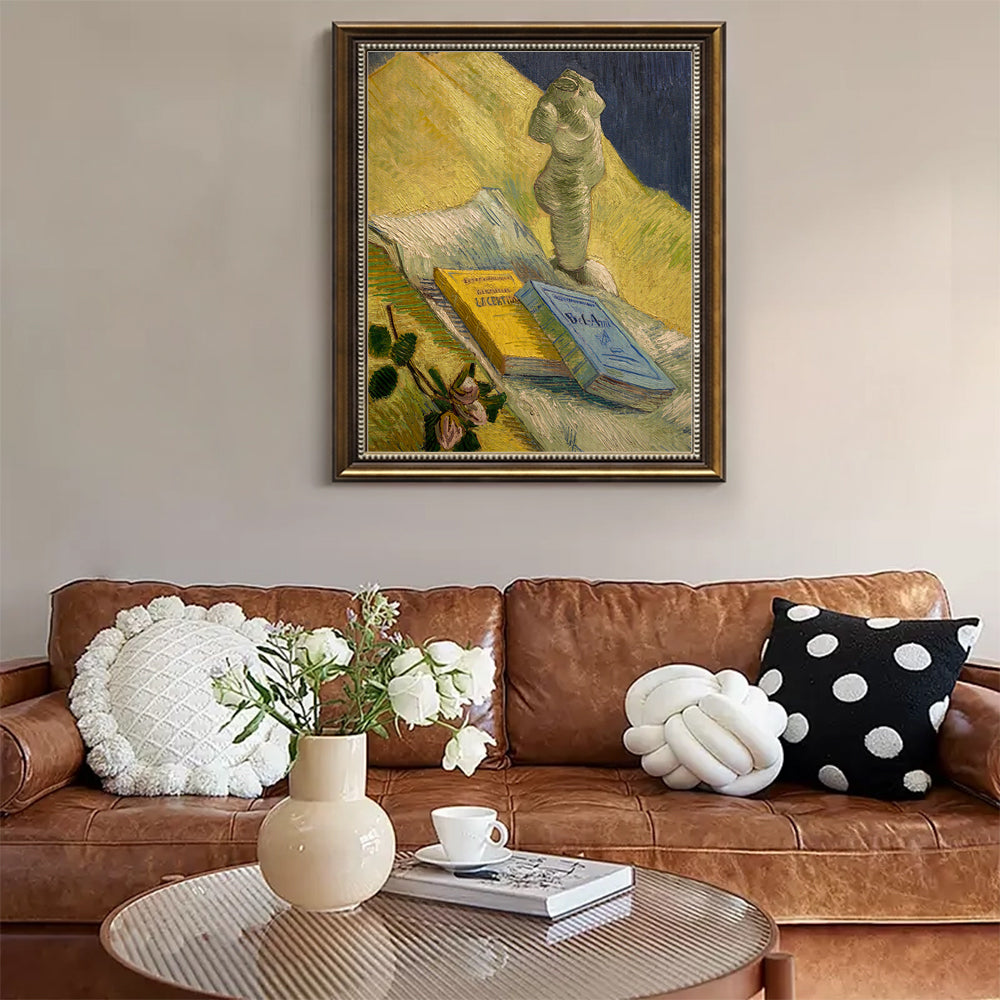 Still Life With Plaster Statuette, A Rose And Two Novels By Vincent Van Gogh