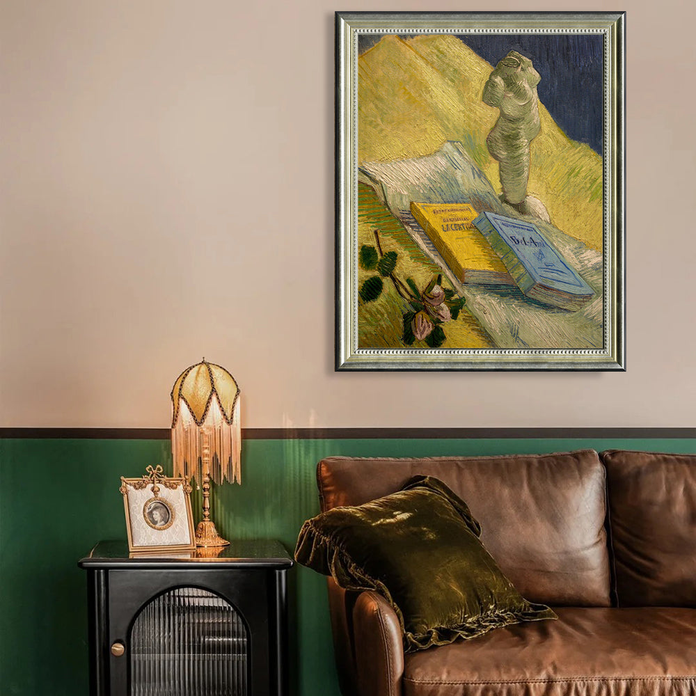 Still Life With Plaster Statuette, A Rose And Two Novels By Vincent Van Gogh