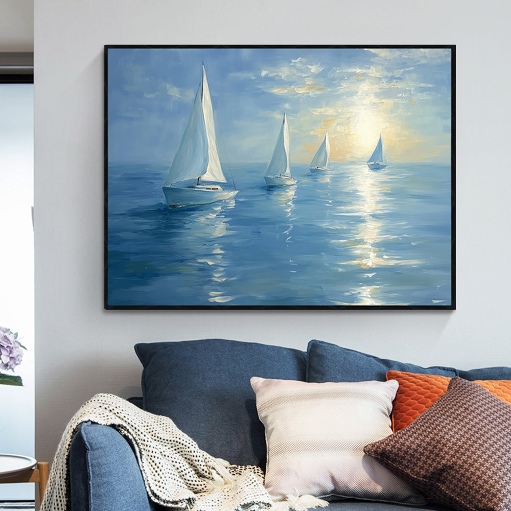 Sailing Towards the Light - Canvas Wall Art