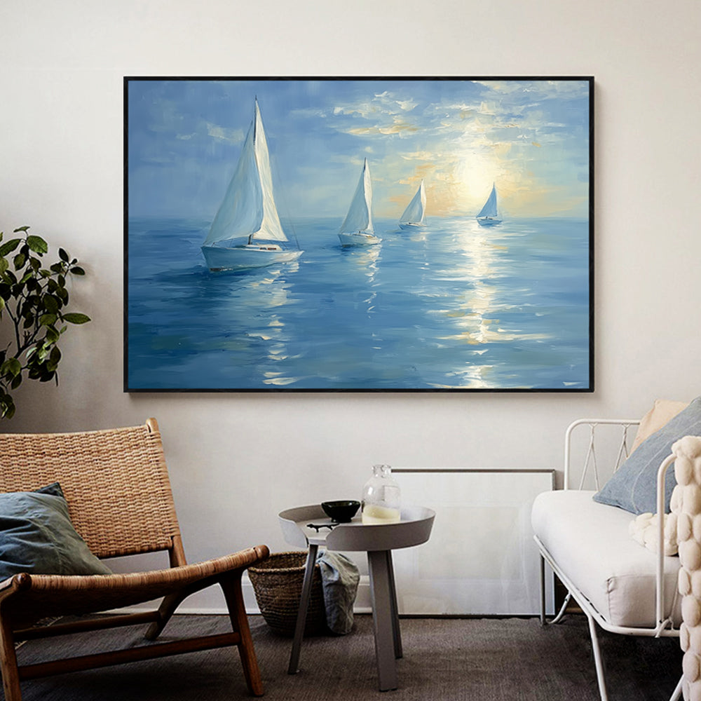 Sailing Towards the Light - Canvas Wall Art