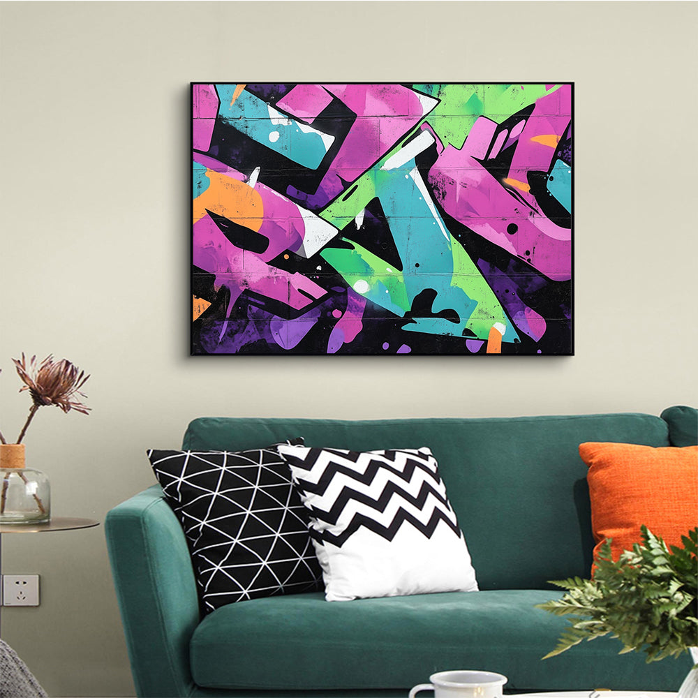 Urban Graffiti Explosion Canvas Wall Art