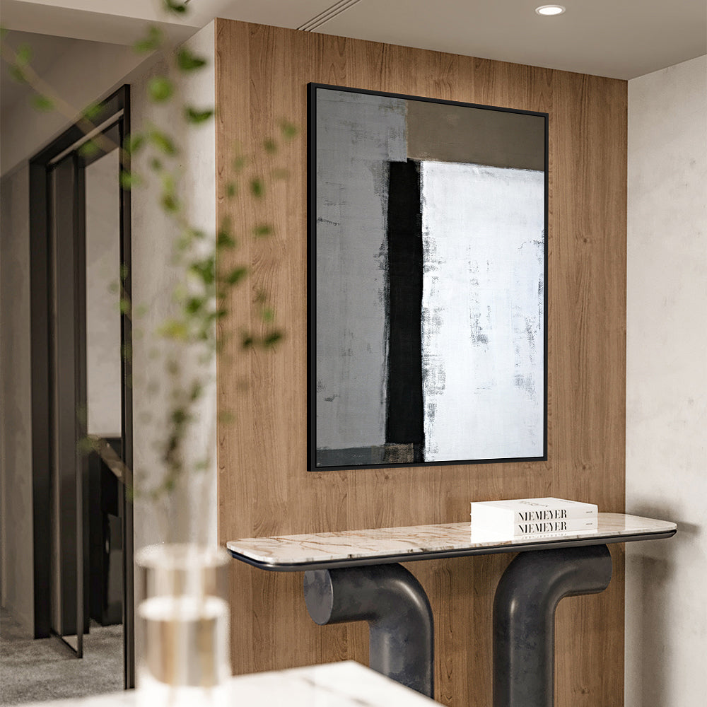 Modern Abstract Black, Gray, And White Canvas Wall Art – A Bold Statement For Contemporary Spaces
