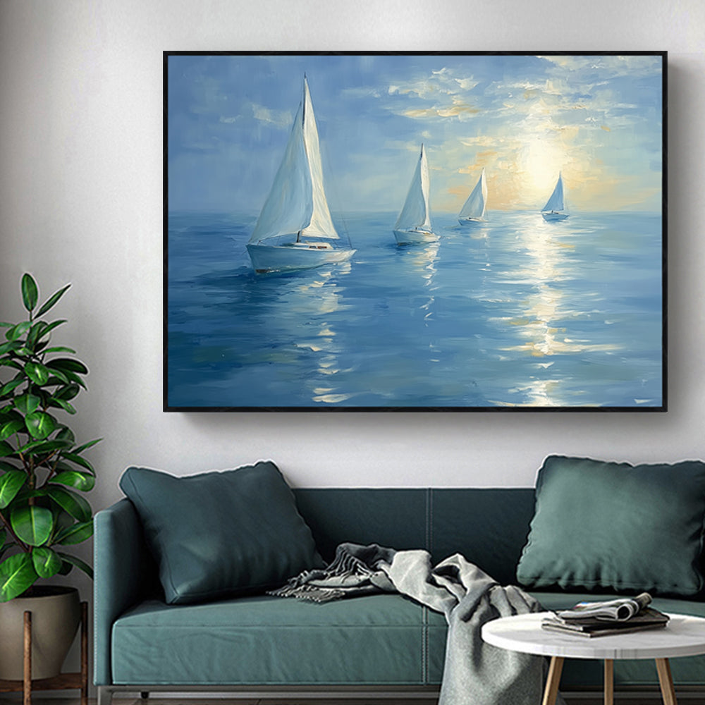 Sailing Towards the Light - Canvas Wall Art