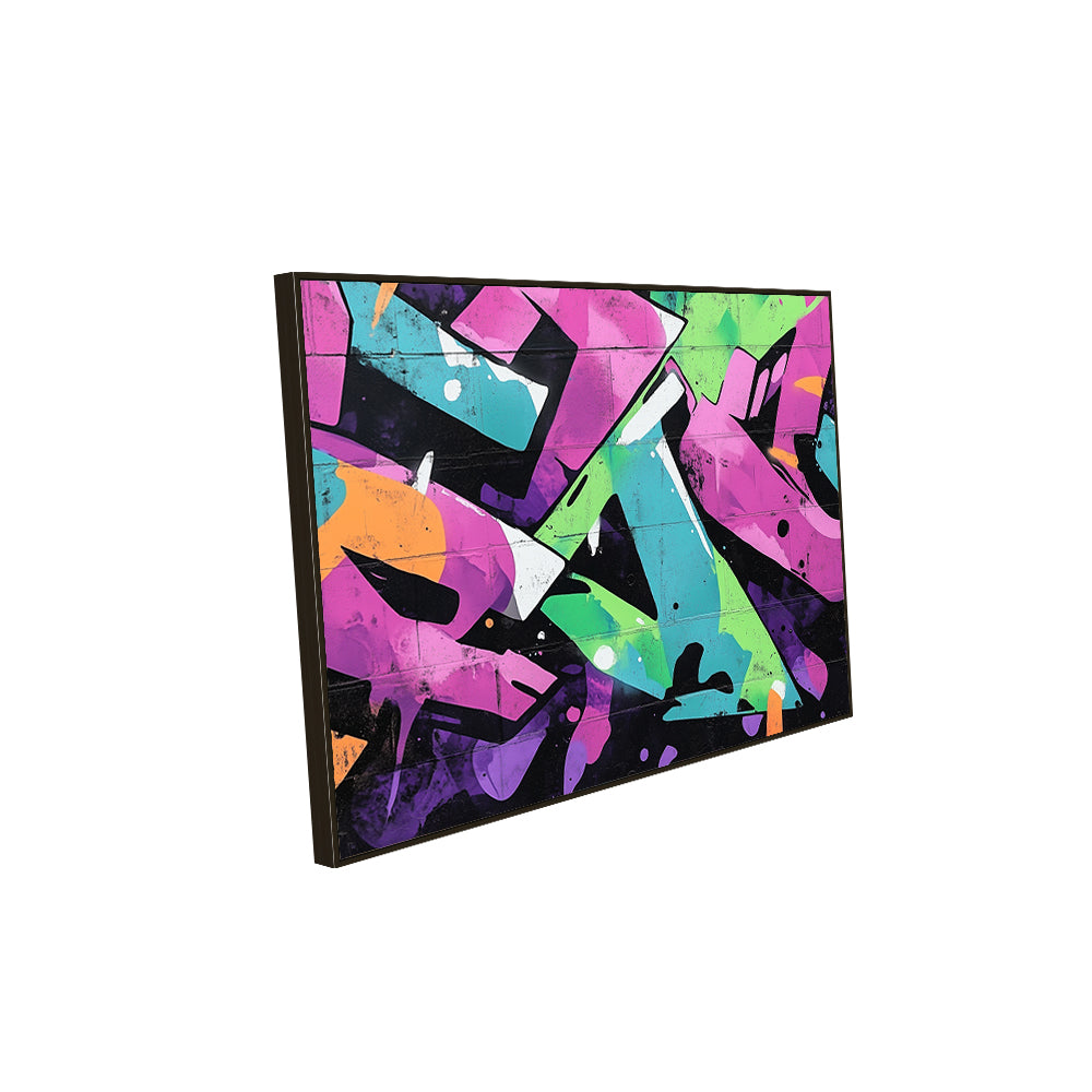 Urban Graffiti Explosion Canvas Wall Art