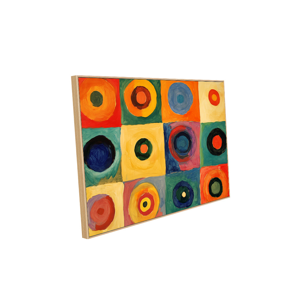 Vibrant Geometric Circles Canvas Wall Art