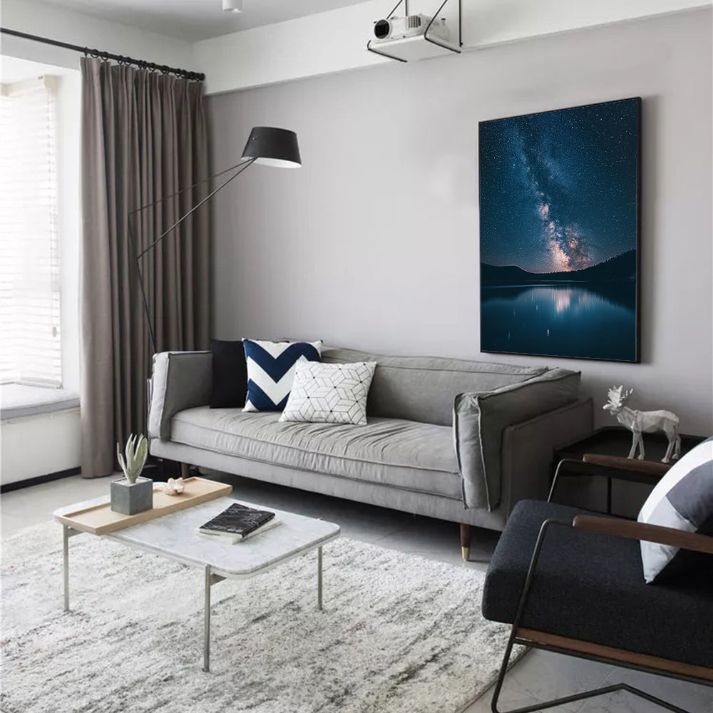 Cosmic Reflections Milky Way Canvas Wall Art