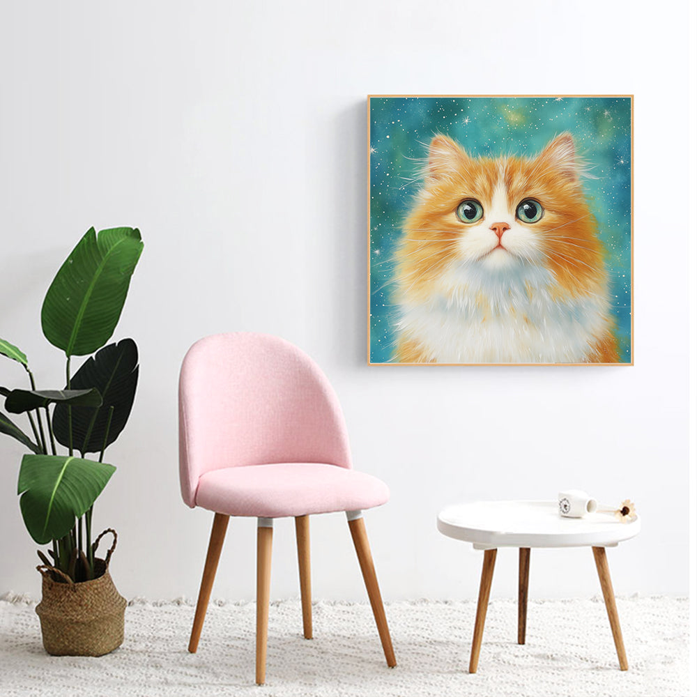 Ethereal Feline Gaze Canvas Wall Art