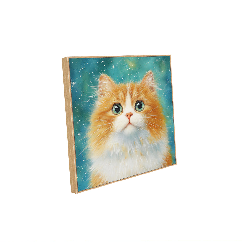 Ethereal Feline Gaze Canvas Wall Art