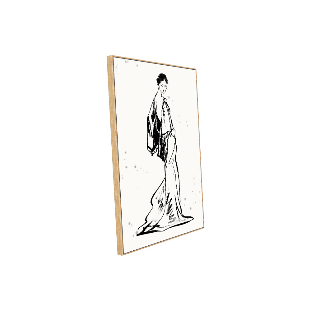 Elegant Fashion Sketch Canvas Wall Art