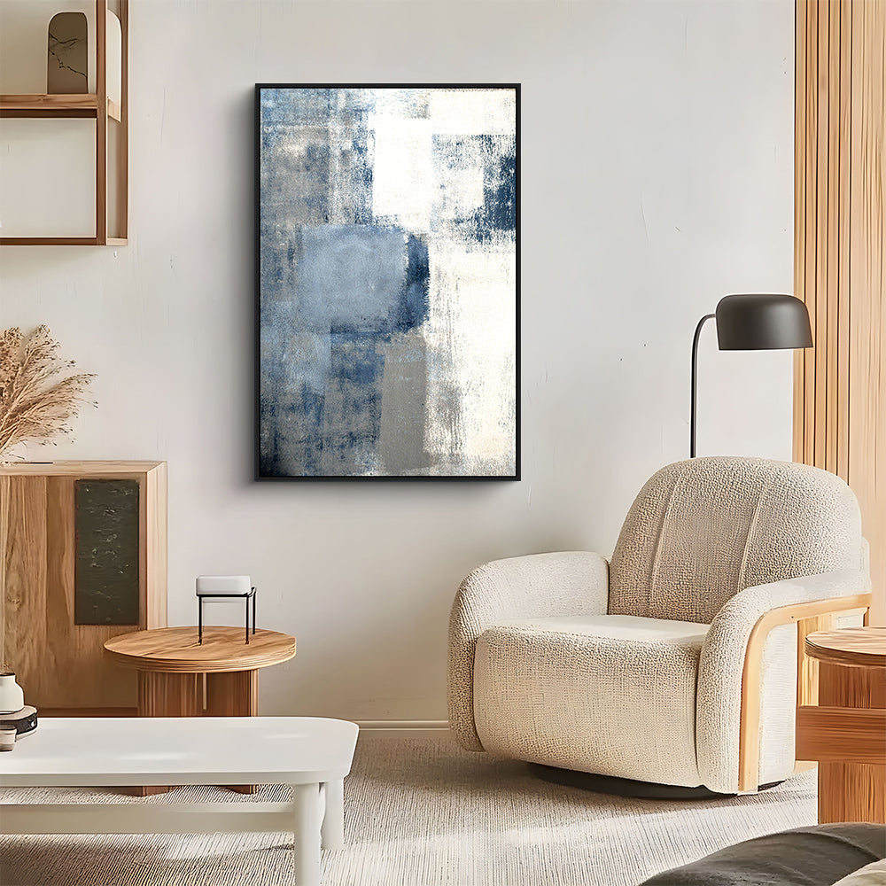 Abstract Blue Essence Canvas Wall Art