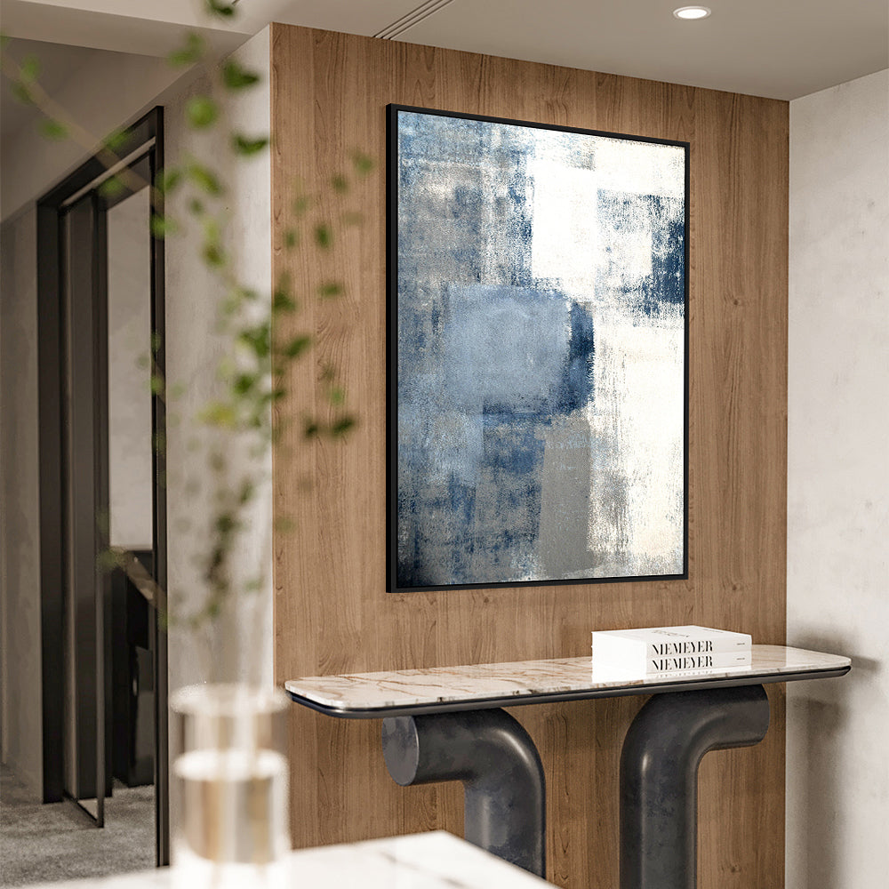 Abstract Blue Essence Canvas Wall Art