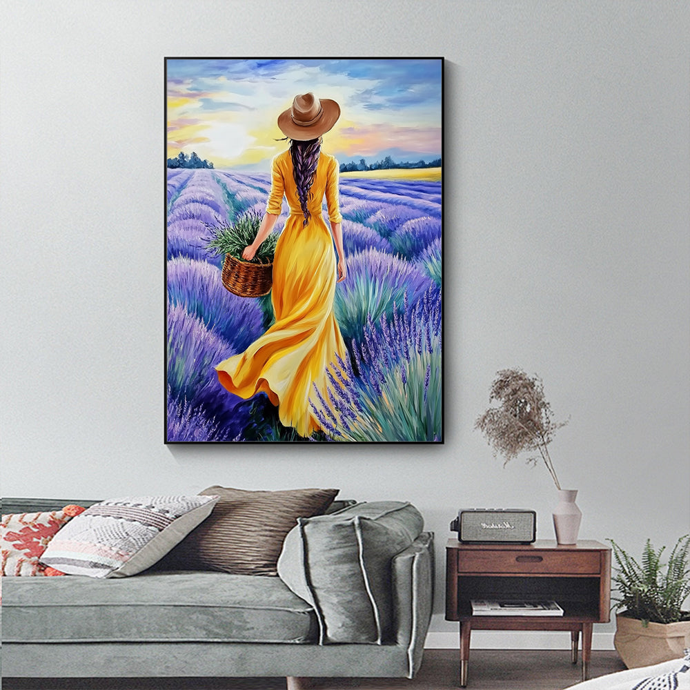 Enchanting Lavender Field Canvas Wall Art