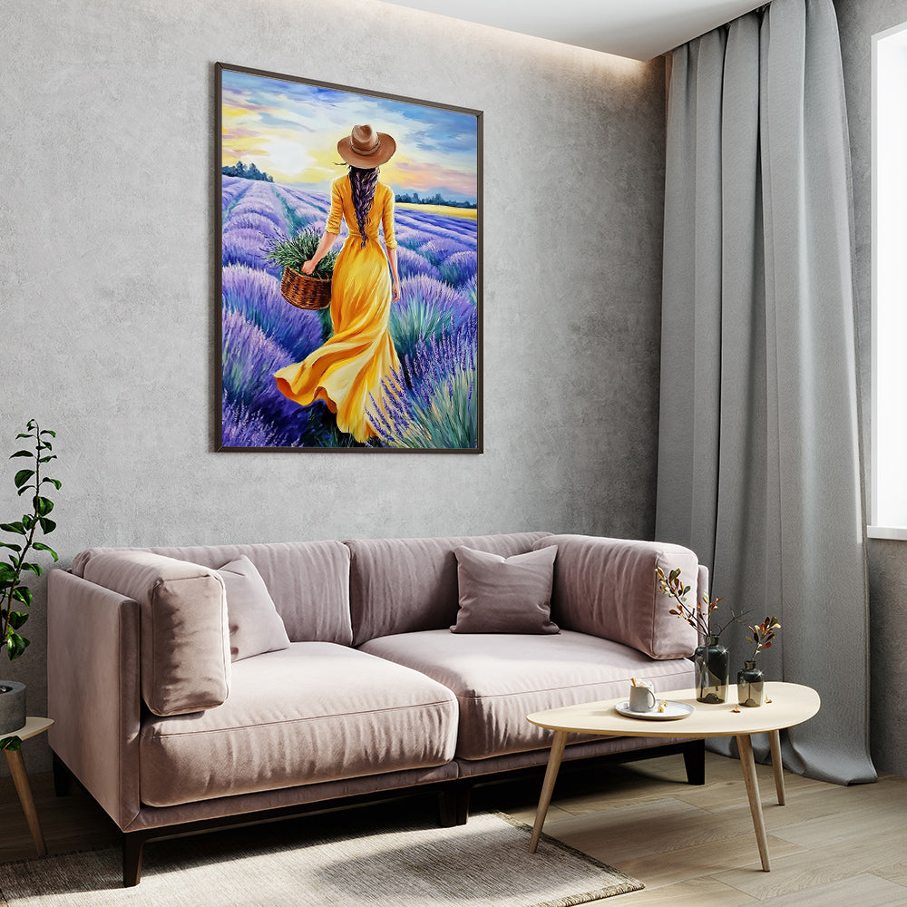 Enchanting Lavender Field Canvas Wall Art