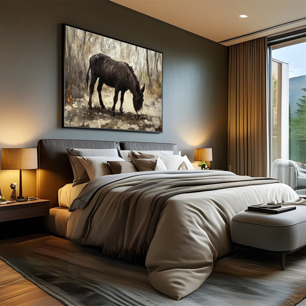 Rustic Donkey Canvas Wall Art