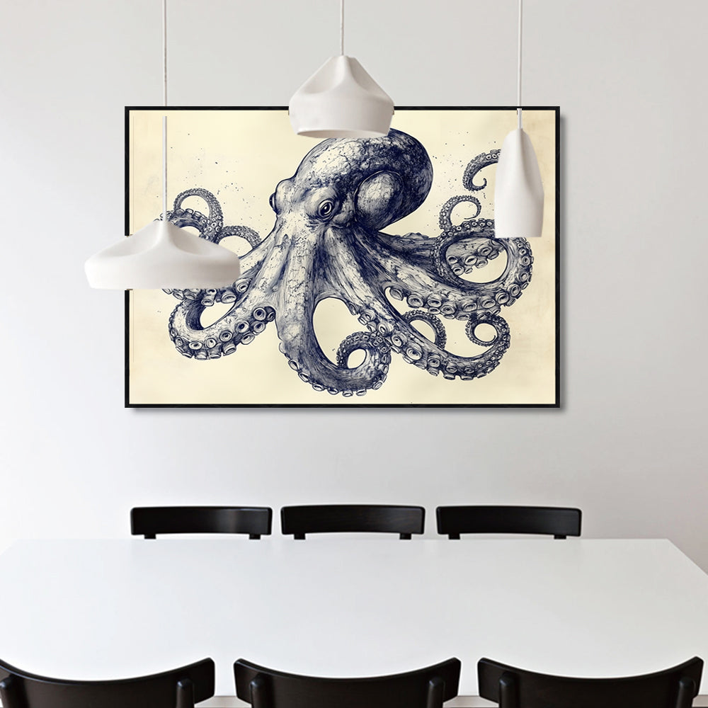 "Nautical Octopus" Canvas Wall Art
