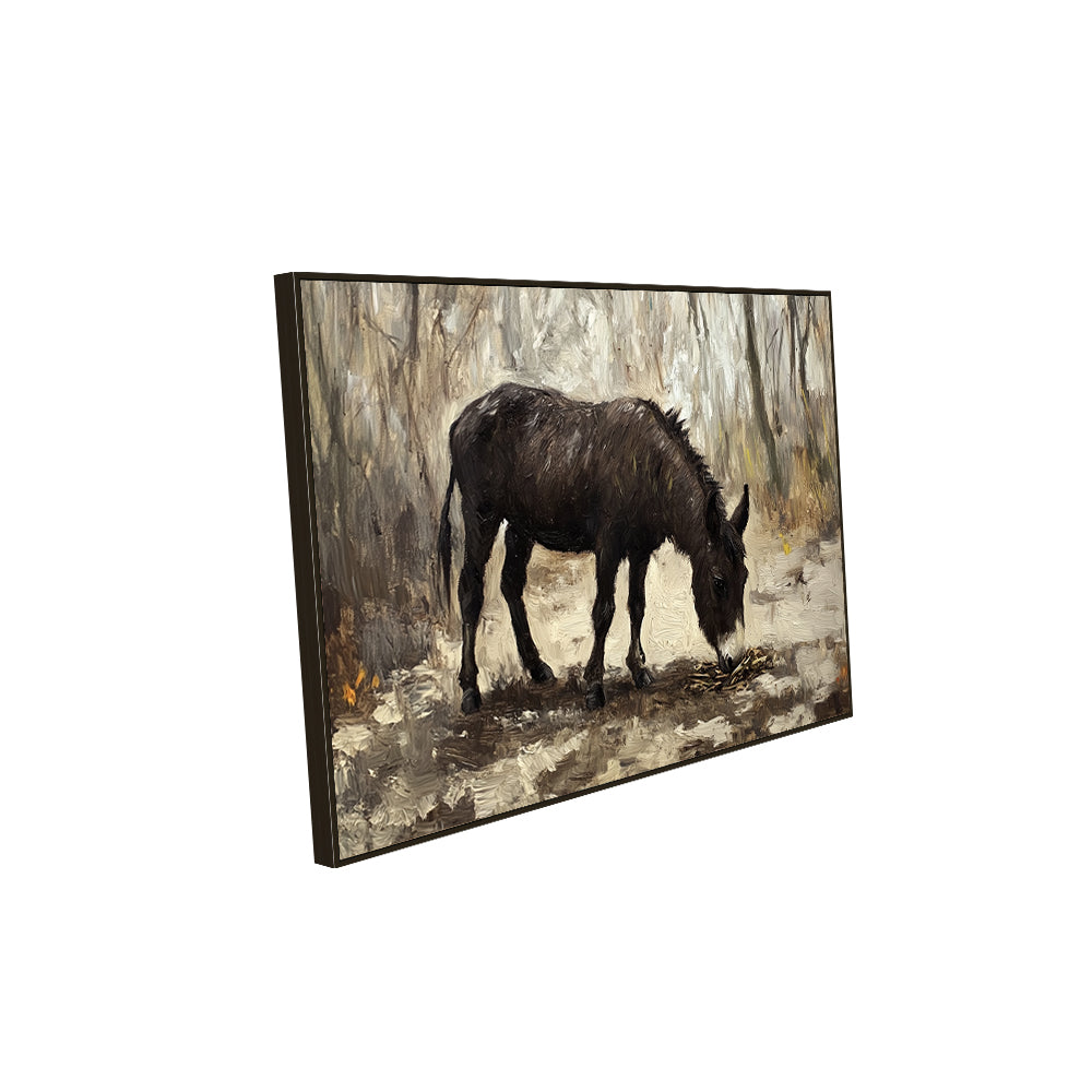 Rustic Donkey Canvas Wall Art