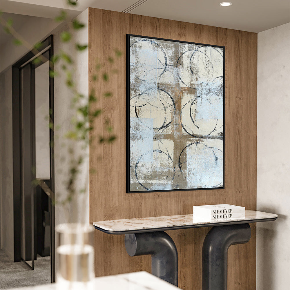 Abstract Geometric Circles Canvas Wall Art